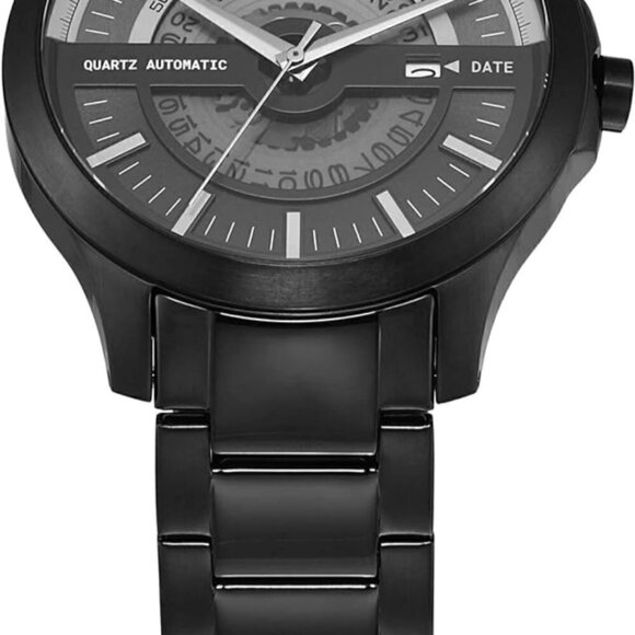 NWT Armani Exchange Mens Automatic Self-Winding Watch Black Stainless Steel Band - Picture 7 of 8